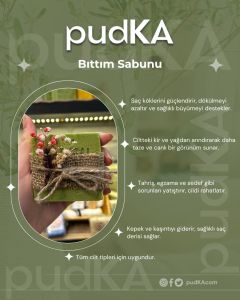 pudKA Bıttım (Menengiç) Sabunu, %100 Doğal, Bitkisel ve El Yapımı